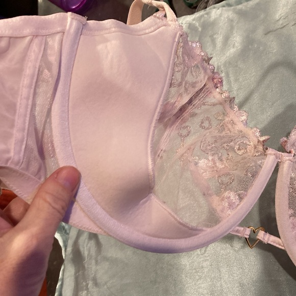 Victoria’s Secret 36Ddd baby pink, sheer floral shimmery Valentine’s Day bra new - Picture 11 of 17